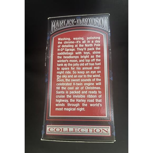 vintage harley davidson christmas ornament In Box 1997, North Pole Motorcycle Cl - Picture 3 of 6